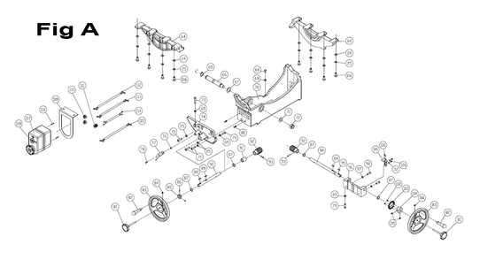 Fig-A Diagram and Parts List for PM25150K  Powermatic Table Saw