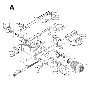 Fig-A Diagram and Parts List for 1791287  Powermatic Chop Saw