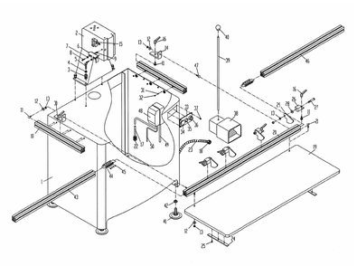 Fig-0 Diagram and Parts List for 1791301  Powermatic Boring Machine