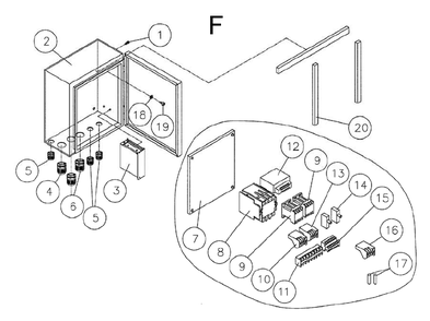 Fig-F Diagram and Parts List for 1791303  Powermatic Planer Jointer