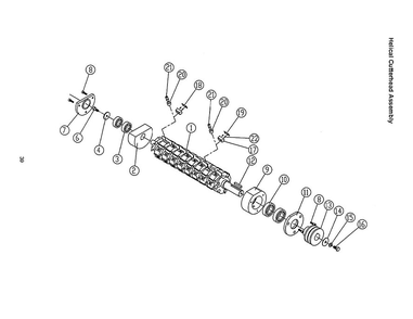 Helical Cutterhead Assembly Diagram and Parts List for 1285 1791241 Powermatic Planer Jointer