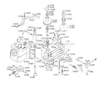 Page B Diagram and Parts List for 1100  Powermatic Drill Press