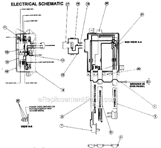 Electrical Diagram and Parts List for 1120001 1996 Powermatic Planer Jointer