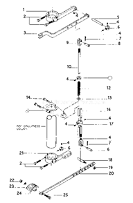 Foot_Feed_Assembly Diagram and Parts List for 1150HD  Powermatic Drill Press