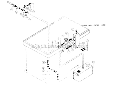 Coolant Kit 2 3  4 Spindles (Optional) Diagram and Parts List for 1200 20Inch. Powermatic Drill Press