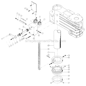 Head Raising Assembly Diagram and Parts List for 1200 20Inch. Powermatic Drill Press