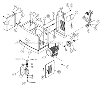 Stand_Assembly Diagram and Parts List for 1285 1791307 Powermatic Planer Jointer
