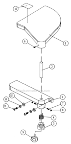 Cutterhead_Guard_Assembly Diagram and Parts List for 1285 1791307 Powermatic Planer Jointer