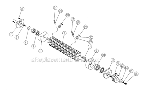 Helical_Cutterhead_Assembly Diagram and Parts List for 1285 1791307 Powermatic Planer Jointer