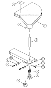 Cutterhead Guard Diagram and Parts List for 1285  Powermatic Planer Jointer
