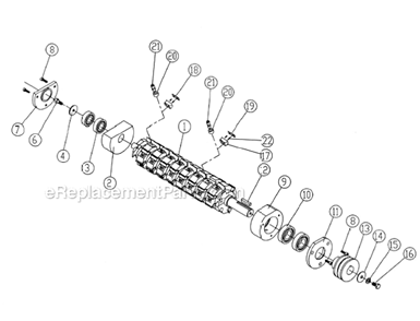 Helical Cutterhead Diagram and Parts List for 1285  Powermatic Planer Jointer