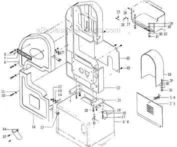 Part Location Diagram of 6706035 Powermatic Screw 6-32x1/4