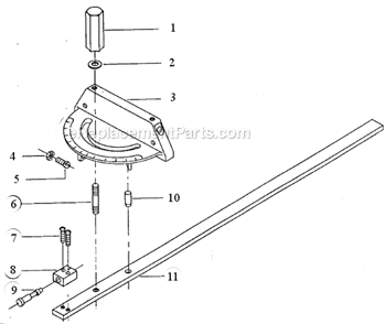 Part Location Diagram of 6623012 Powermatic Dowel Pin, 1/4 X 1