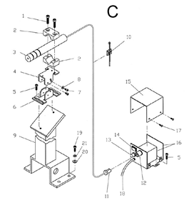 Part Location Diagram of 159454 Powermatic Socket Head Cap Screw