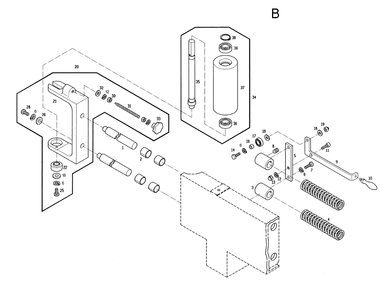 Fig-B Diagram and Parts List for 1791283  Powermatic Planer Jointer