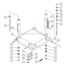 Page B Diagram and Parts List for 15S 1791210 Powermatic Planer Jointer