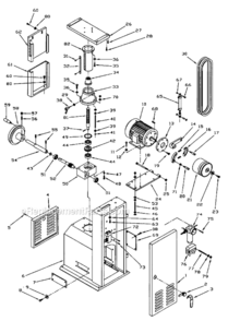 Base_And_Table_Adjustment_Assembly Diagram and Parts List for 1632 1791251 Powermatic Sander Polisher