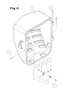 Fig-C Diagram and Parts List for PM375350K  Powermatic Table Saw