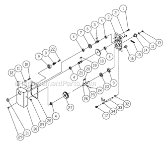 Page C Diagram and Parts List for 209-3 1791297 Powermatic Planer Jointer