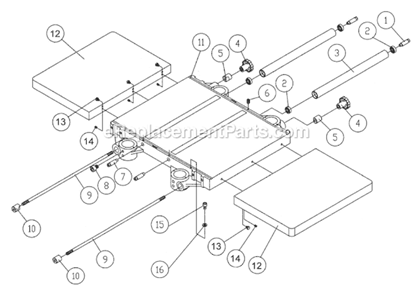 Page E Diagram and Parts List for 209-3 1791297 Powermatic Planer Jointer