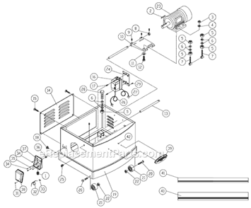 Page D Diagram and Parts List for 209HH-1 1791315 Powermatic Planer Jointer