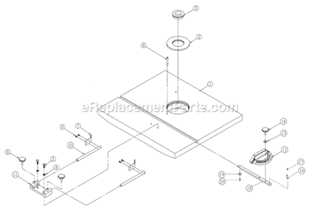 Page B Diagram and Parts List for 25A 1791273 Powermatic Shaper