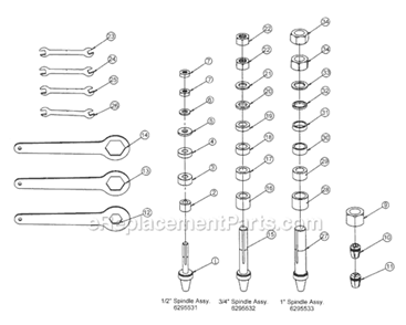 Part Location Diagram of 6295480 Powermatic Hex Head Bolt, 1/4" X 3/8&#