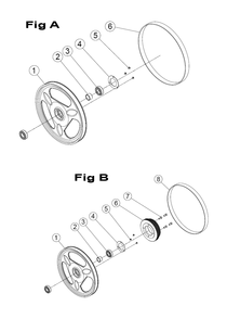 Fig A And B Diagram and Parts List for 1791258B  Powermatic Band Saw