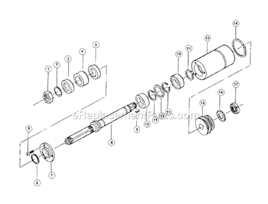 Part Location Diagram of 6549004 Powermatic Bearing Lock Nut