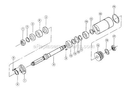 1-14 Inch Spindle Assembly Diagram and Parts List for 27  Powermatic Shaper