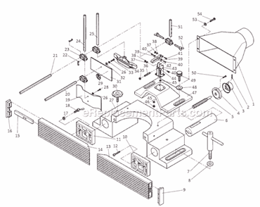 Part Location Diagram of 6292986 Powermatic Knob-Adjustment
