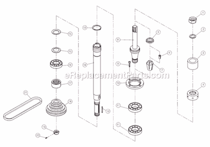Part Location Diagram of 6293033 Powermatic Spindle Nut