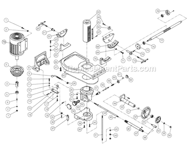 Part Location Diagram of 6293137 Powermatic Handle-L.H.