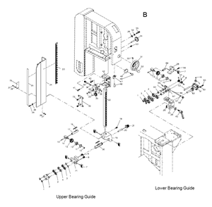 Fig-B Diagram and Parts List for 1791800  Powermatic Band Saw