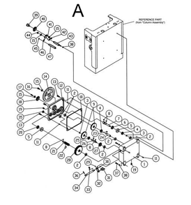 Fig-A Diagram and Parts List for 1791268  Powermatic Planer Jointer