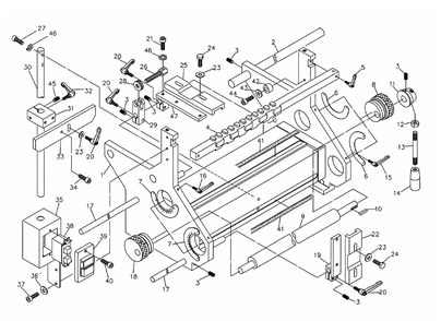 Fig-0 Diagram and Parts List for 1791304  Powermatic Dovetail Machine