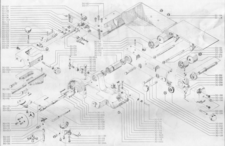 Page A Diagram and Parts List for 30  Powermatic Sander Polisher