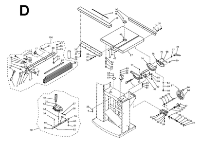 Part Location Diagram of 914454 Powermatic Socket Set Screw