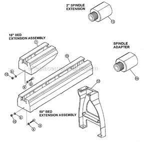 Part Location Diagram of 6294734 Powermatic Spindle Adapter