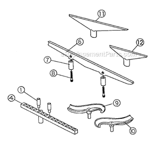 Part Location Diagram of 6294795 Powermatic Tool Support Post