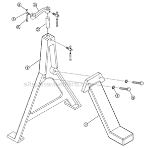 Outboard Turning Stand Diagram and Parts List for 3520A  Powermatic Lathe