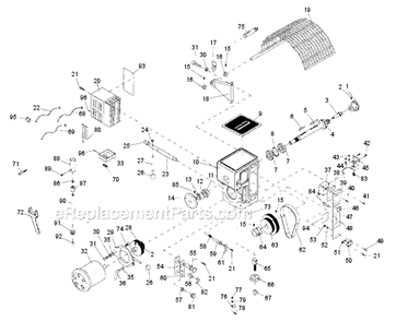 Page A Diagram and Parts List for 3520B 1352001 Powermatic Lathe