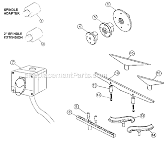 Page E Diagram and Parts List for 3520B 1352001 Powermatic Lathe