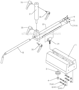 Page D Diagram and Parts List for 4224  Powermatic Lathe