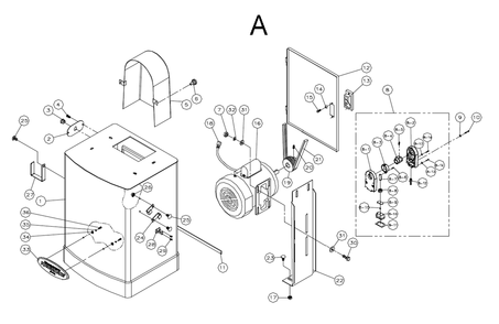 Fig-A Diagram and Parts List for 1791216K  Powermatic Band Saw