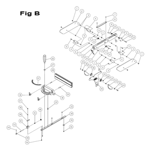 Fig-B Diagram and Parts List for PM23150K  Powermatic Table Saw