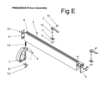 Fig-E Diagram and Parts List for 1792820  Powermatic Drill Press