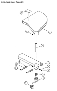 Cutterhead Guard Assembly Diagram and Parts List for 1285 1791241 Powermatic Planer Jointer