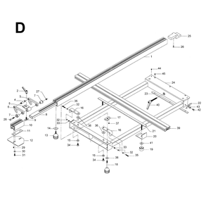 Fig-D Diagram and Parts List for 1791287  Powermatic Chop Saw