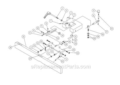 Page B Diagram and Parts List for 60B 1610077K Powermatic Planer Jointer
